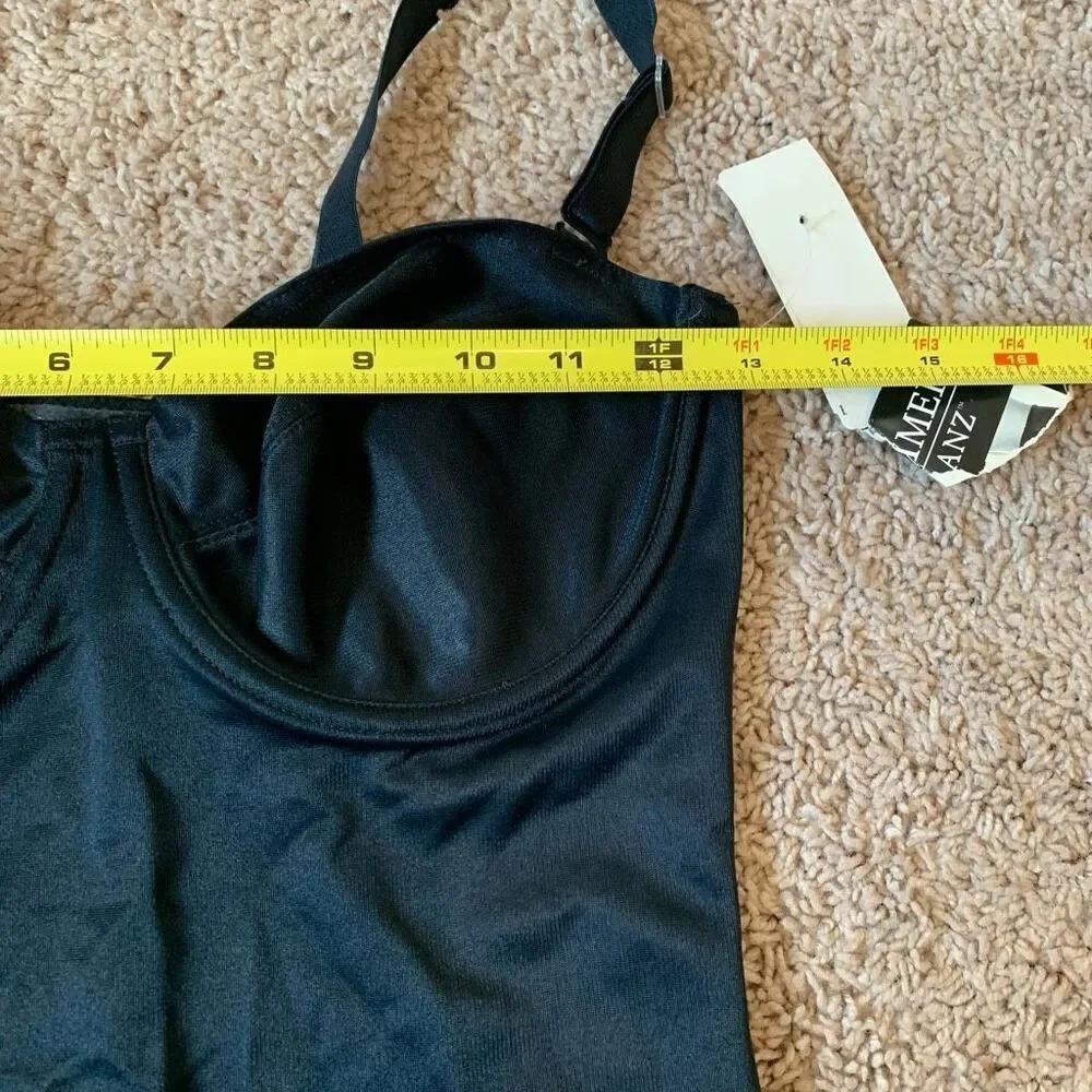 Vintage Bodyslimmers Shapewear Satin Mini Dress Nightgown Slip 34D - Picture 5 of 6